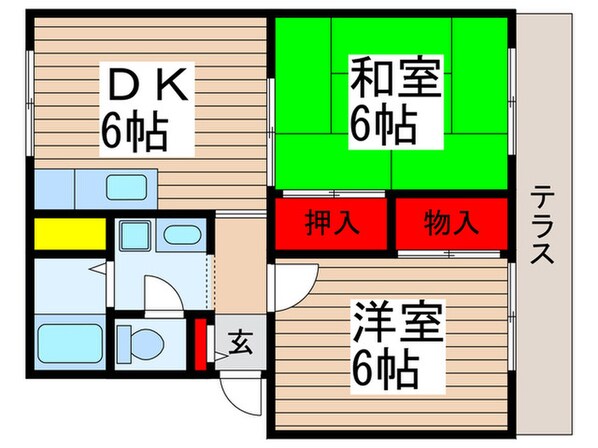 ピアガ－デンの物件間取画像